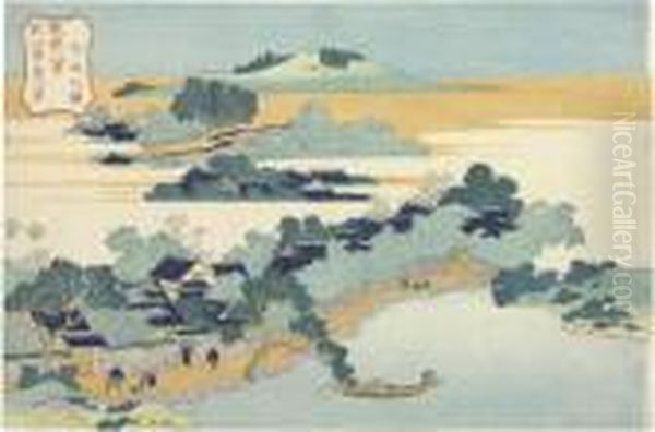 Kumemura Chikuri Oil Painting by Katsushika Hokusai