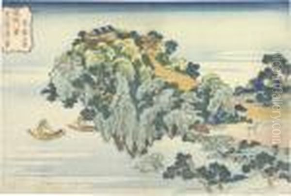 Jungai Sekisho Oil Painting by Katsushika Hokusai