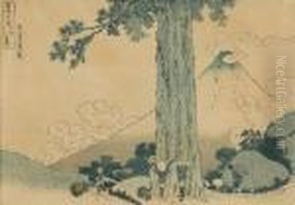 Mishima Pass In Kaiprovince,
 From 
Thirty-six Views Of Mt. Fuji Oil Painting by Katsushika Hokusai