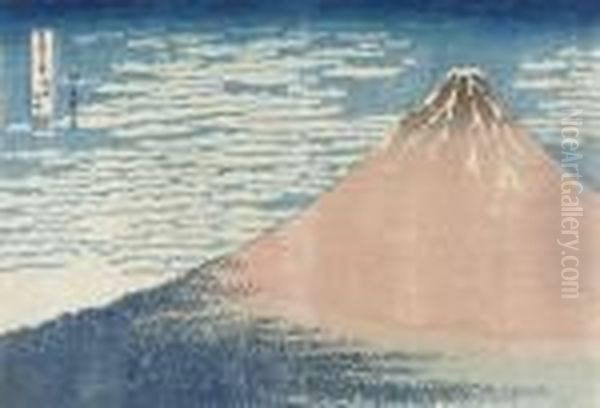 Gaifu Kaisei Oil Painting by Katsushika Hokusai