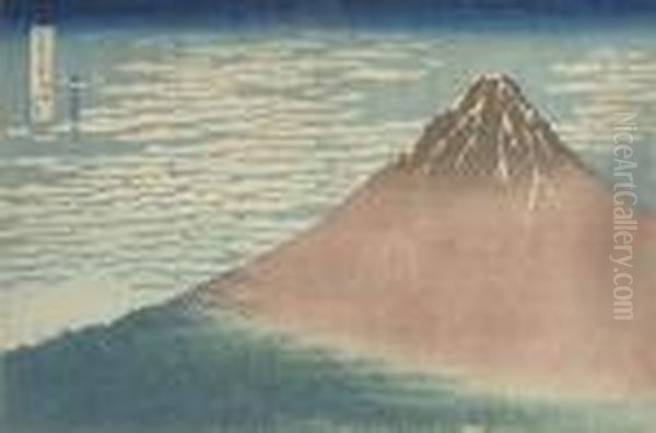 Gaifu Kaisei Oil Painting by Katsushika Hokusai