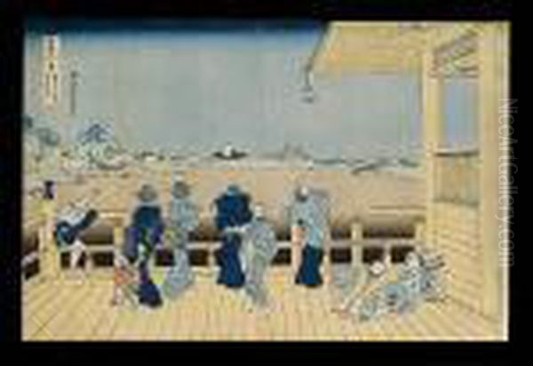 Circa 1834 Oil Painting by Katsushika Hokusai