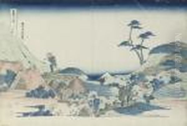 Shimo Meguro , From The Series Fugaku Sanjurokkei Oil Painting by Katsushika Hokusai