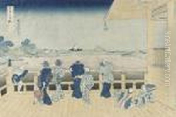 From The Series Fugaku Sanju-rokkei [thirty-six Views Of Mount Fuji] Oil Painting by Katsushika Hokusai