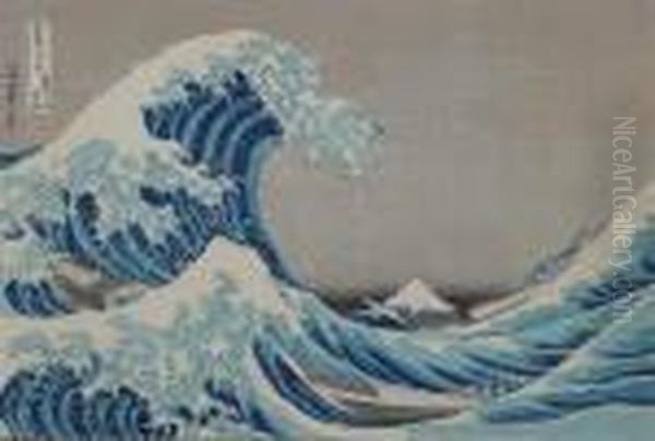 The Great Wave Off Kanagawa Oil Painting by Katsushika Hokusai