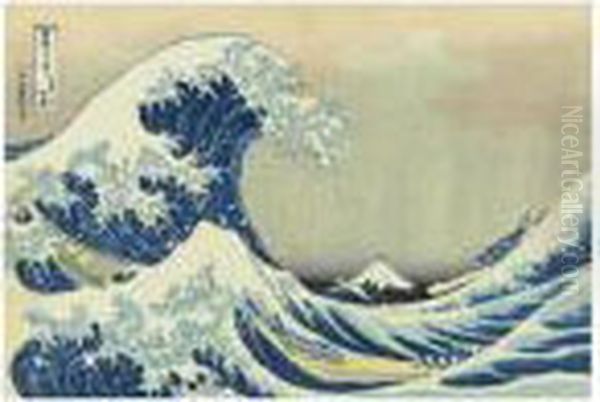 The Hollow Of The Great Wave Off
 Kanagawa From The Series Fugaku Sanjurokkei (the Thirty-six Views Of 
Mt. Fuji) Oil Painting by Katsushika Hokusai