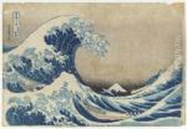 Kanagawa Oki Nami Ura (in The 
Well Of The Great Wave Off Kanagawa),from The Series Fugaku Sanjurokkei 
(the Thirty-six Views Of Mountfuji) Oil Painting by Katsushika Hokusai