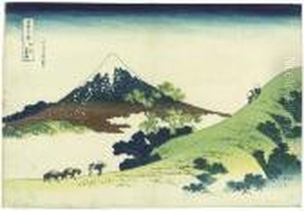 Koshu Inume Toge (inume Pass, Kai Province) Oil Painting by Katsushika Hokusai