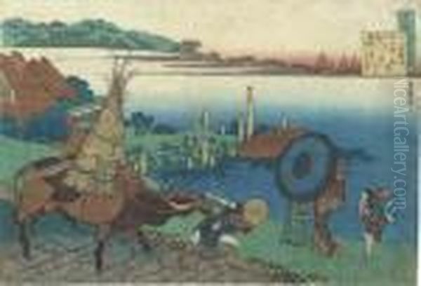 Motoyoshi Shinno Oil Painting by Katsushika Hokusai