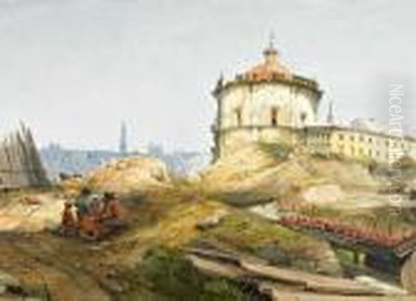 Vista Do Porto Tirada Do Convento Da Serra Do Pilar, Em Gaia Oil Painting by James Holland