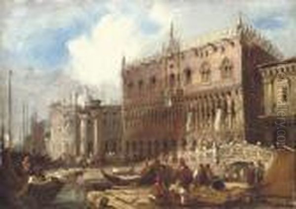 The Doge's Palace, Venice Oil Painting by James Holland