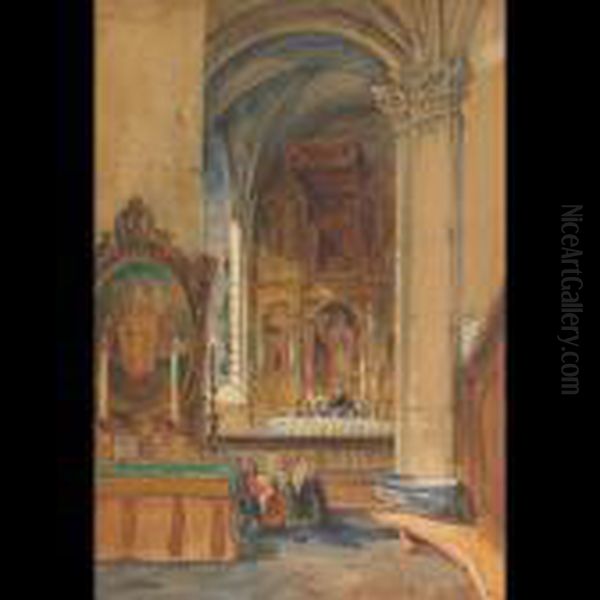 At The Pulpit Oil Painting by James Holland