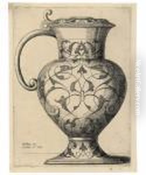 Jug With Arabesques Oil Painting by Wenceslaus Hollar