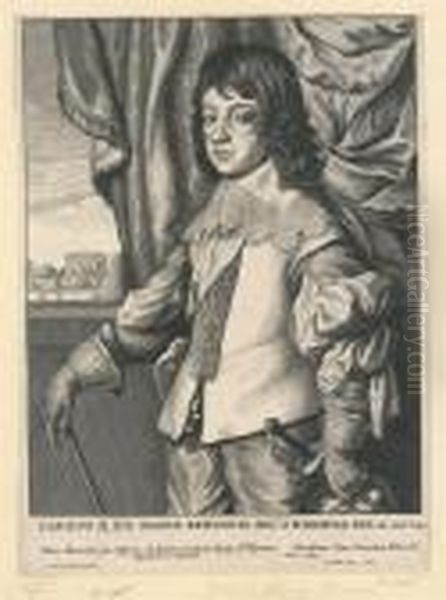 Charles Ii Oil Painting by Wenceslaus Hollar