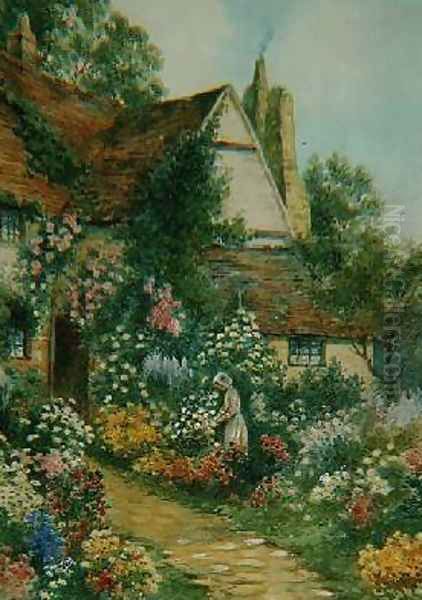 The Cottage Garden Oil Painting by G.K. Mason