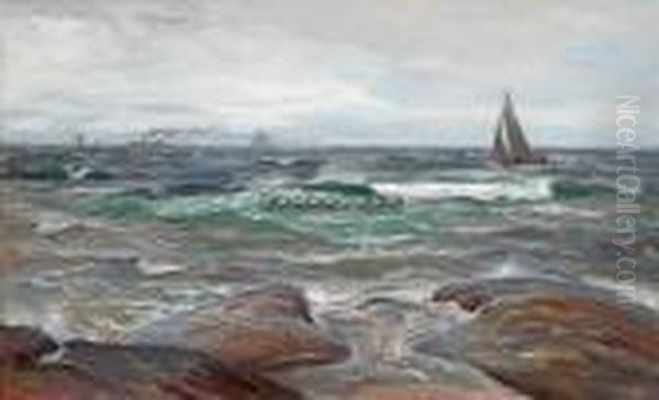 Hvaleroene Oil Painting by Thorolf Holmboe