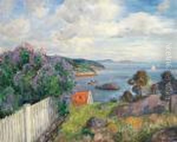 Fra Hvidsten Oil Painting by Thorolf Holmboe