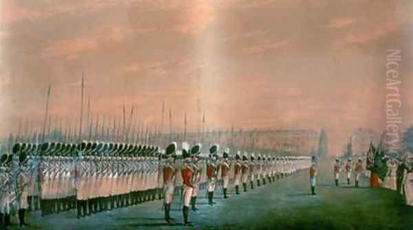 Presentation of Colours to the Second Regiment of Royal East India Volunteers at Lords Cricket Ground London 1797 Oil Painting by Henry Matthews