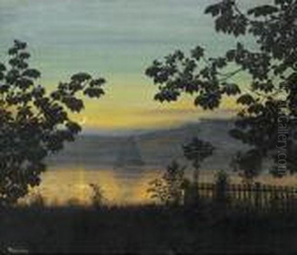 Sommernatt Oil Painting by Thorolf Holmboe