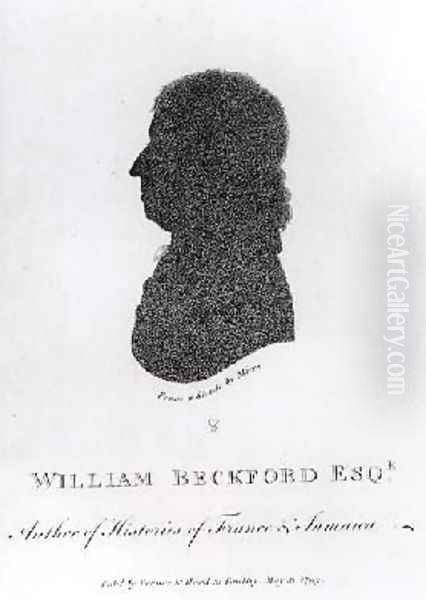 William Beckford Esq d1799 Author of Histories of France and Jamaica from a shade Oil Painting by Miers, John