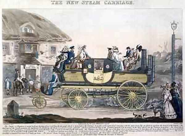 The New Steam Carriage Oil Painting by Morton, G.