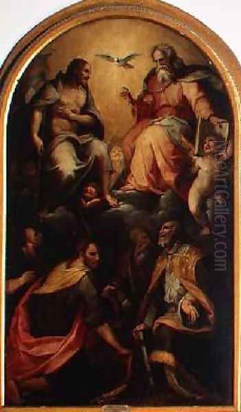 The Holy Trinity with Saints Oil Painting by da San Friano Maso