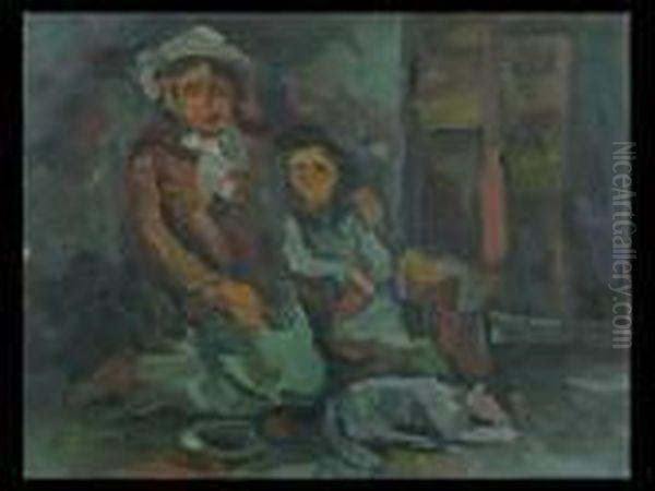 Bettlerin Mit Kind Oil Painting by Adolf Hoelzel