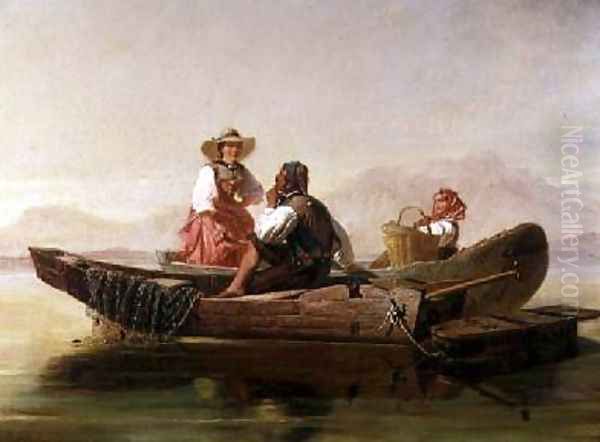 Courting on the Water Oil Painting by Max von Menz