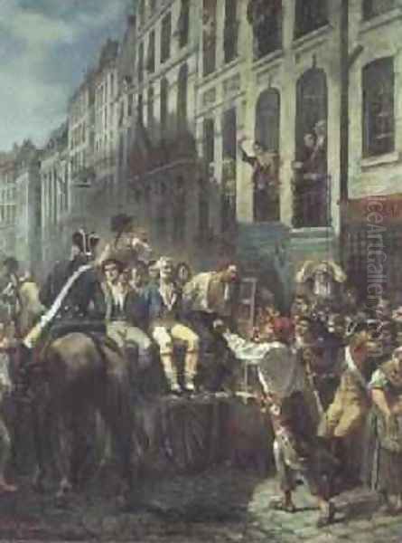 Robespierre 1758-94 and Saint-Just Oil Painting by Alfred Mouillard