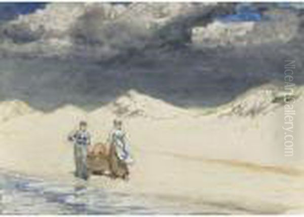 Sand And Sky Oil Painting by Winslow Homer