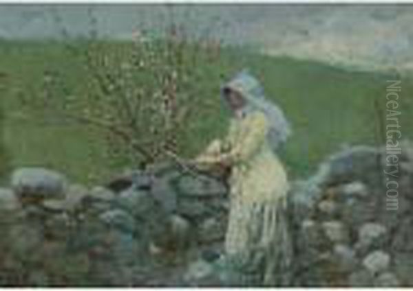 Peach Blossoms Oil Painting by Winslow Homer