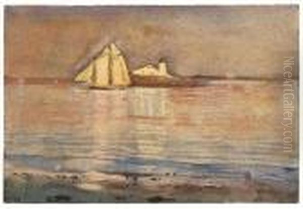 Gloucester Harbor, Ten Pound Island Oil Painting by Winslow Homer