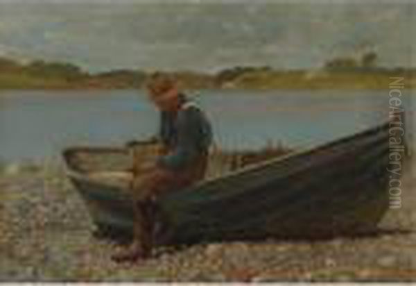 Winding Line Oil Painting by Winslow Homer