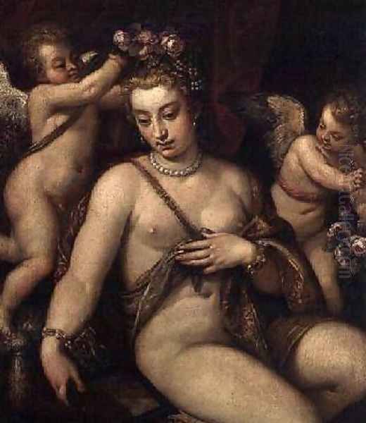 Venus and Cherubs Oil Painting by Francesco Montemezzano