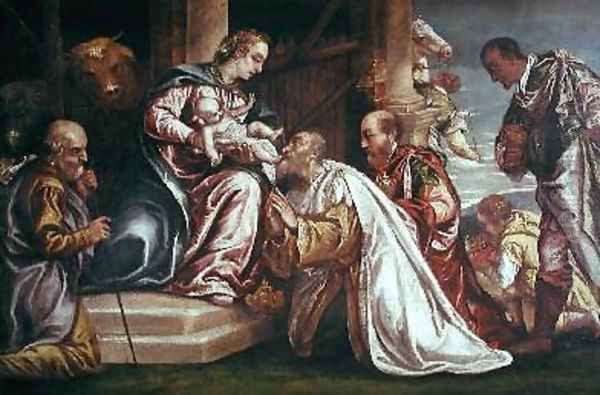 Adoration of the Magi Oil Painting by Francesco Montemezzano