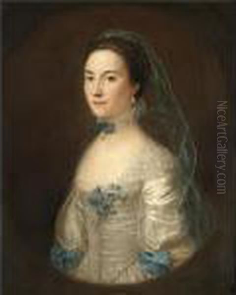 Portrait Of Elinor Vandeleur Oil Painting by Nathaniel Hone