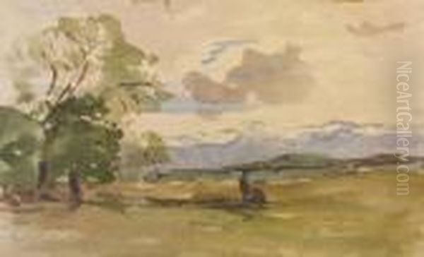 Pyrennees Golf Links Oil Painting by Nathaniel Hone