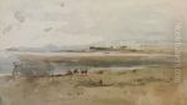 St Marnocks Links Towards Sugarloaf Mountain Oil Painting by Nathaniel Hone