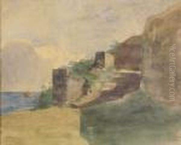 Study, Fort Over Sea Oil Painting by Nathaniel Hone