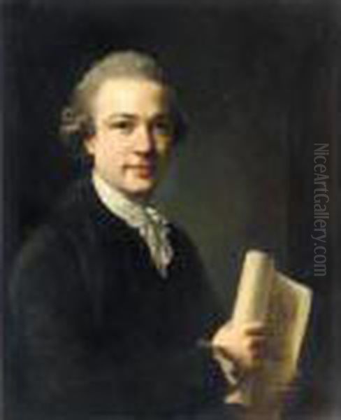 Portrait Of George Gostling Of Whitton Place Oil Painting by Nathaniel Hone