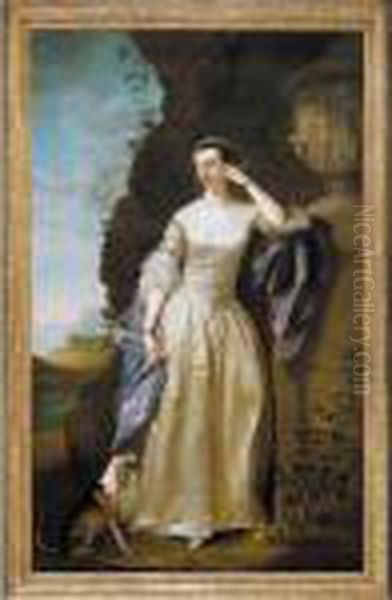 Portrait Of Lady Juliana Boyle Oil Painting by Nathaniel Hone