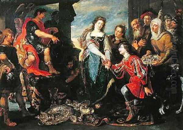 The Continence of Scipio Oil Painting by Pieter van Mol