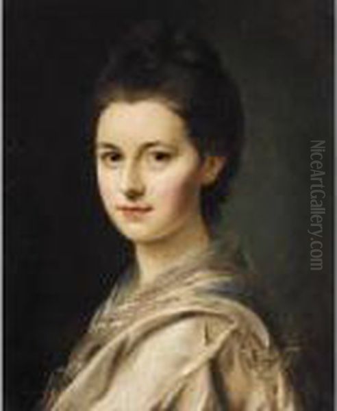 Portrait Of A Lady Oil Painting by Nathaniel Hone