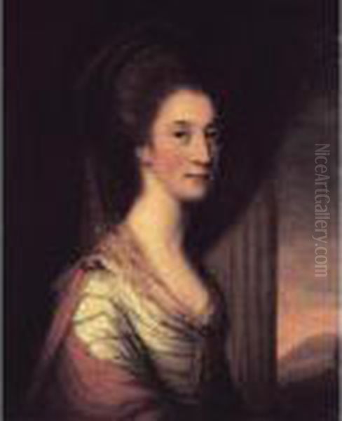 Portrait Of Miss Diana Stuart, Wife Of Sir William Milner, 3rd Bart Oil Painting by Nathaniel Hone