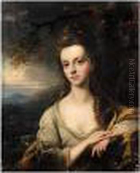 Portrait Of A Lady Oil Painting by Nathaniel Hone