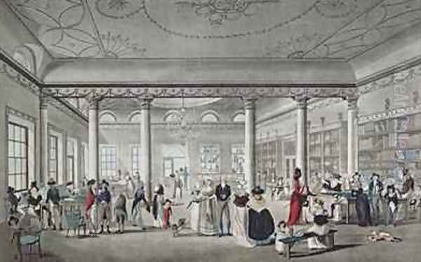 Halls Library at Margate 1789 Oil Painting by Malton, Thomas