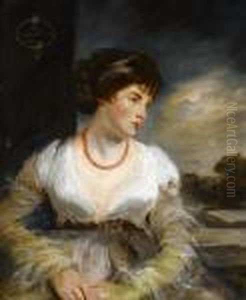 Portrait Of The Countess Of Oxford Oil Painting by John Hoppner