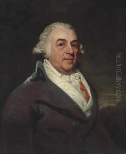 Portrait Of Richard Bache Oil Painting by John Hoppner