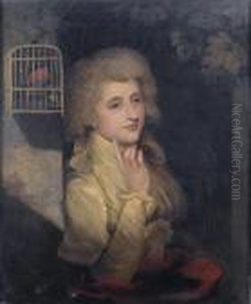 Portrait Of Mrs Young Oil Painting by John Hoppner