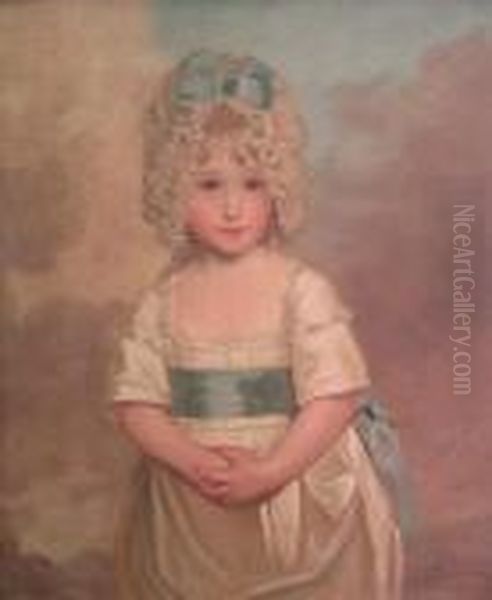 Miss Charlotte Papendiek As A Child Oil Painting by John Hoppner